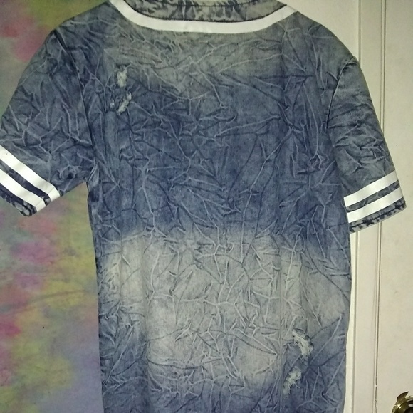 Baseball zip down indigo printed - Picture 2 of 2